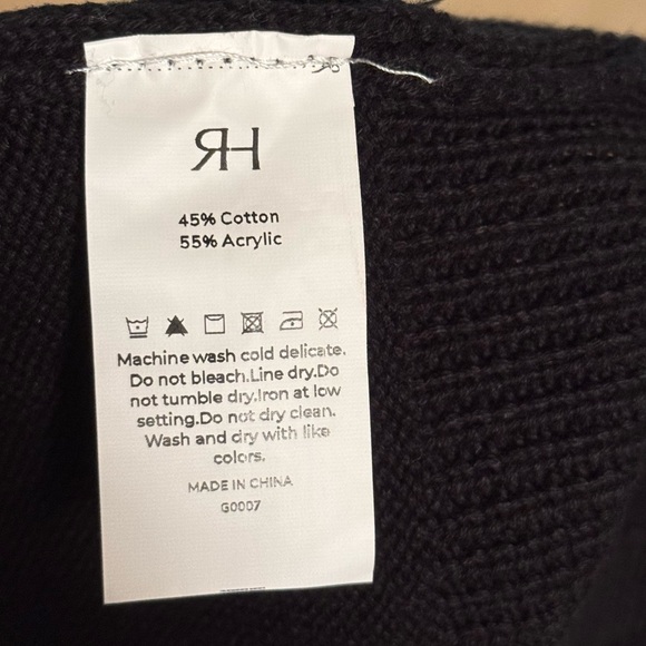 RIHOAS Black flower cropped cardigan (medium) - Picture 4 of 4